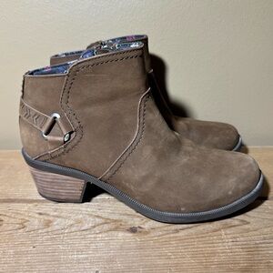 Teva Brown Suede Leather Foxy Ankle Boots 7.5
